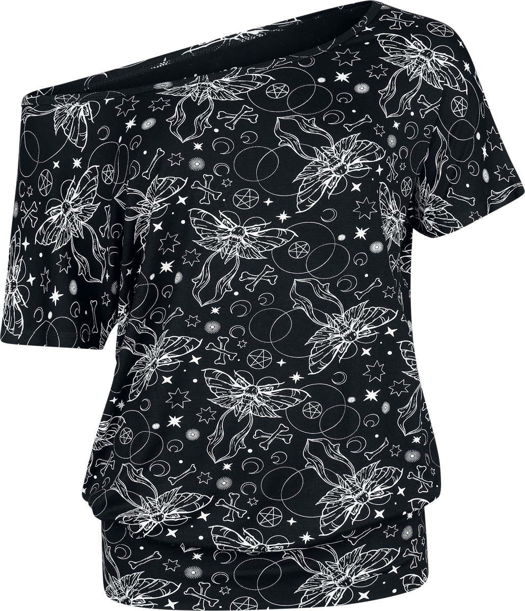 T-Shirt Manches courtes Gothic de Gothicana by EMP - S à XXL - pour Femme - noir - Gothicana by EMP - View 2