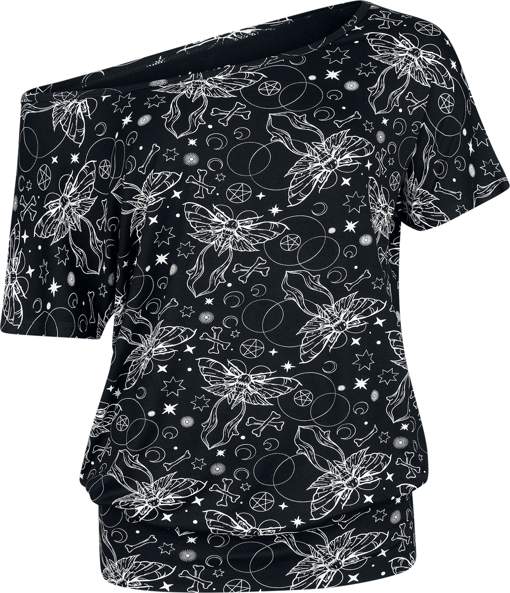 T-Shirt Manches courtes Gothic de Gothicana by EMP - S à XXL - pour Femme - noir - Gothicana by EMP - View 2