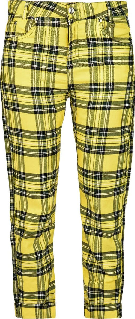Pantalon en toile Gothic de Chemical Black - Xylia - Pantalon - W28L32 à W30L32 - pour Femme - noir/jaune - Chemical Black