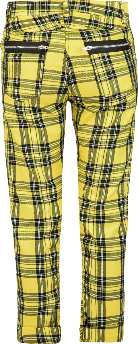 Pantalon en toile Gothic de Chemical Black - Xylia - Pantalon - W28L32 à W30L32 - pour Femme - noir/jaune - Chemical Black - View 2