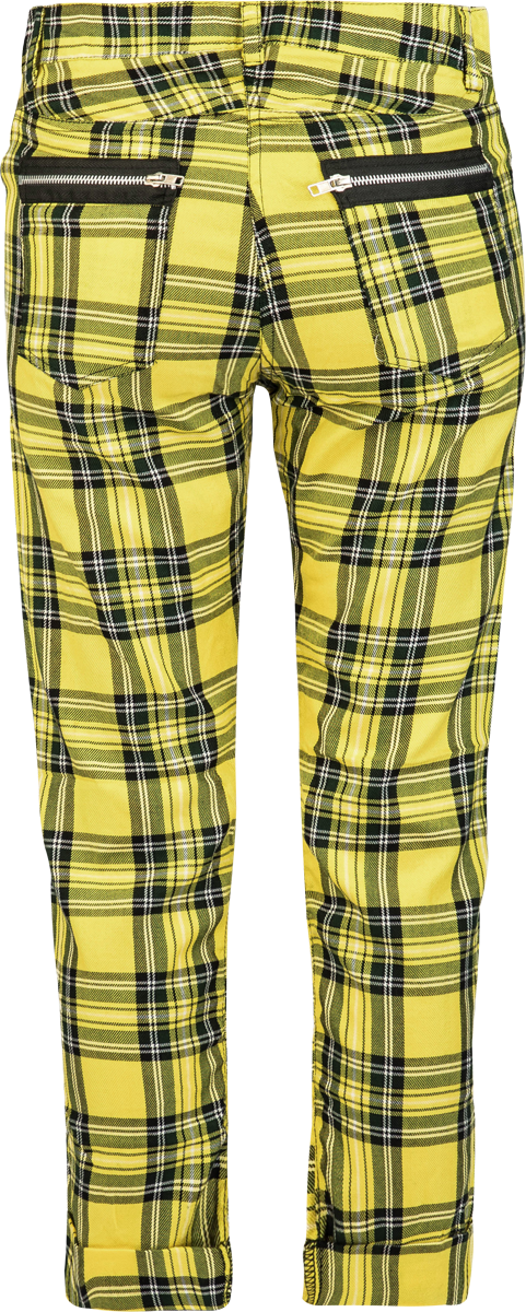 Pantalon en toile Gothic de Chemical Black - Xylia - Pantalon - W30L32 à W32L32 - pour Femme - noir/jaune - Chemical Black - View 2