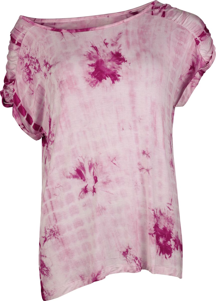 T-Shirt Manches courtes  de RED by EMP - T-Shirt Coloré - S à L - pour Femme - blanc/rose - RED by EMP