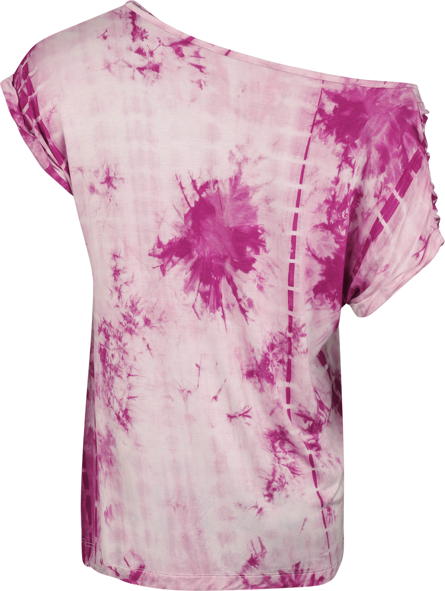 T-Shirt Manches courtes  de RED by EMP - T-Shirt Coloré - S à XXL - pour Femme - blanc/rose - RED by EMP - View 2