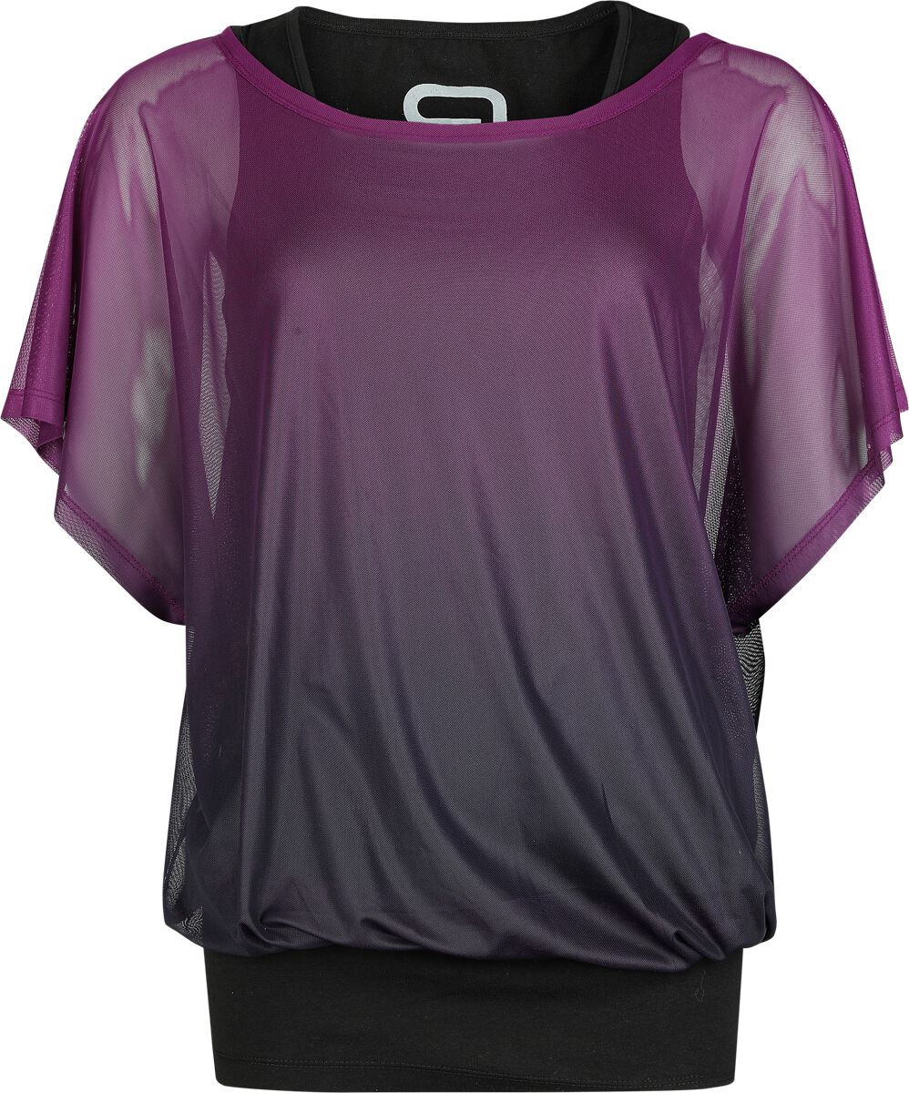 T-Shirt Manches courtes  de RED by EMP - T-Shirt & Débardeur - Lot de 2 - S à XXL - pour Femme - noir/lilas - RED by EMP