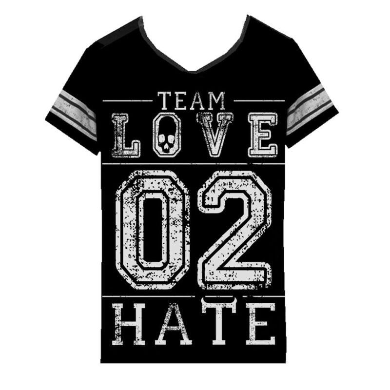 T-Shirt Manches courtes Gothic de Heartless - Team Love To Hate - T-Shirt Université - S - pour Femme - noir/blanc - Heartless