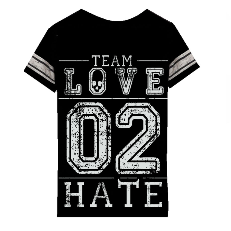 T-Shirt Manches courtes Gothic de Heartless - Team Love To Hate - T-Shirt Université - S - pour Femme - noir/blanc - Heartless - View 2