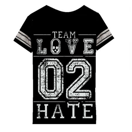 T-Shirt Manches courtes Gothic de Heartless - Team Love To Hate - T-Shirt Université - S - pour Femme - noir/blanc - Heartless - View 2