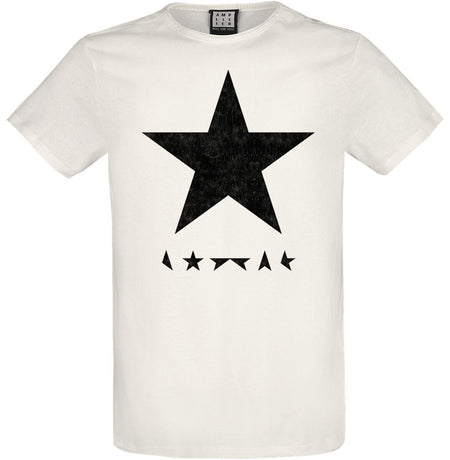 T-Shirt Manches courtes  de David Bowie - Amplified Collection - Black Star - S à XXL - pour Homme - blanc cassé - David Bowie