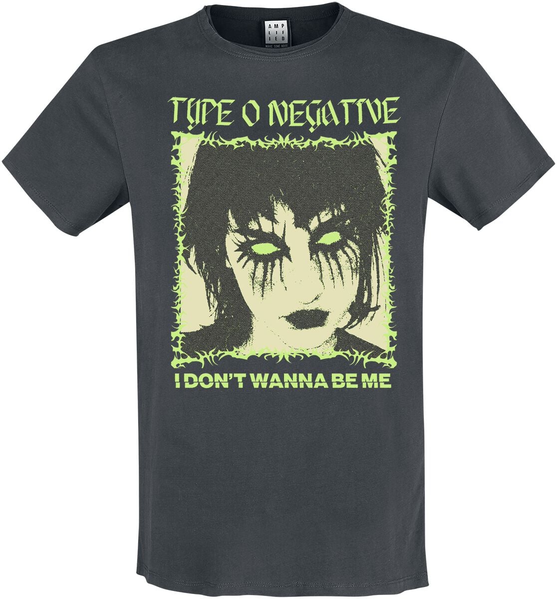 T-Shirt Manches courtes  de Type O Negative - Amplified Collection - I Don't Wanna Be Me - S à 3XL - pour Homme - anthracite - Type O Negative