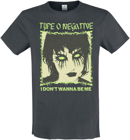 T-Shirt Manches courtes  de Type O Negative - Amplified Collection - I Don't Wanna Be Me - S à 3XL - pour Homme - anthracite - Type O Negative