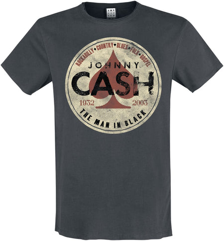 T-Shirt Manches courtes  de Johnny Cash - Amplified Collection - The Man In Black - S à 3XL - pour Homme - anthracite - Johnny Cash