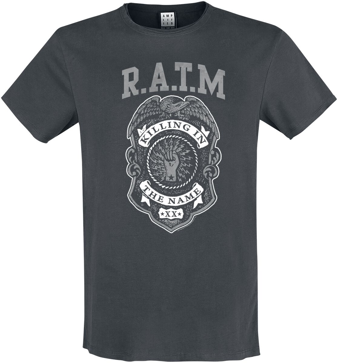 T-Shirt Manches courtes  de Rage Against The Machine - Amplified Collection - Killing In The Name Of - S à 3XL - pour Homme - anthracite - Rage Against The Machine