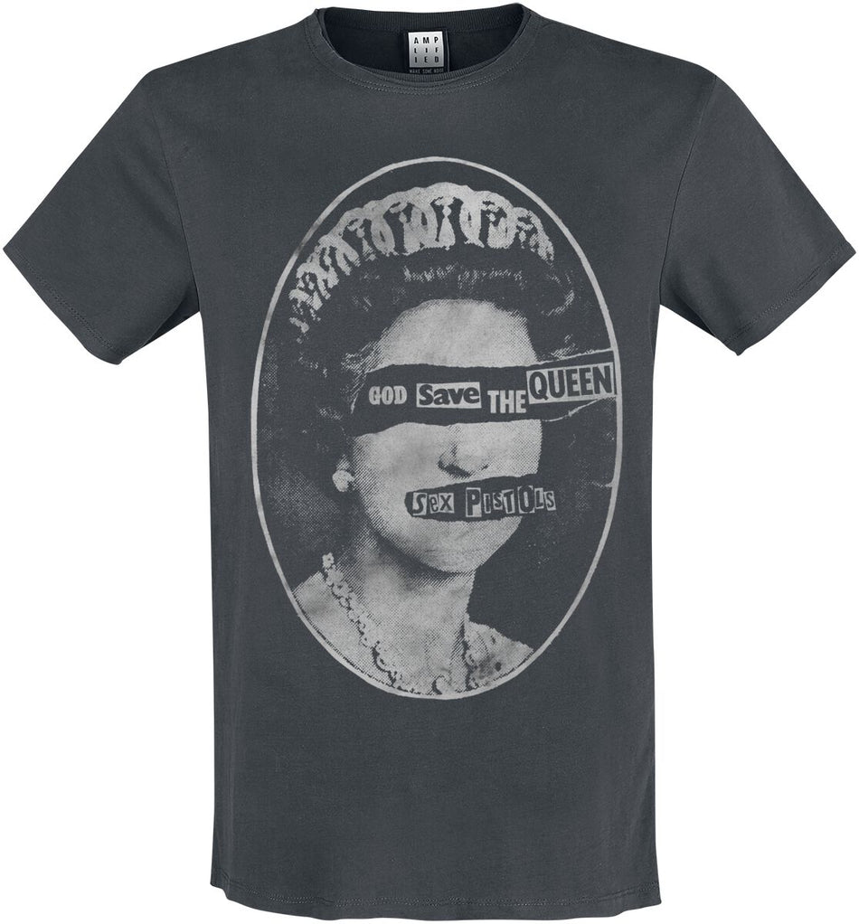 T-Shirt Manches courtes  de Sex Pistols - Amplified Collection - Queens - S à 3XL - pour Homme - anthracite - Sex Pistols