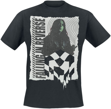 T-Shirt Manches courtes  de Falling In Reverse - 21 Checkered - M à XL - pour Homme - noir - Falling In Reverse