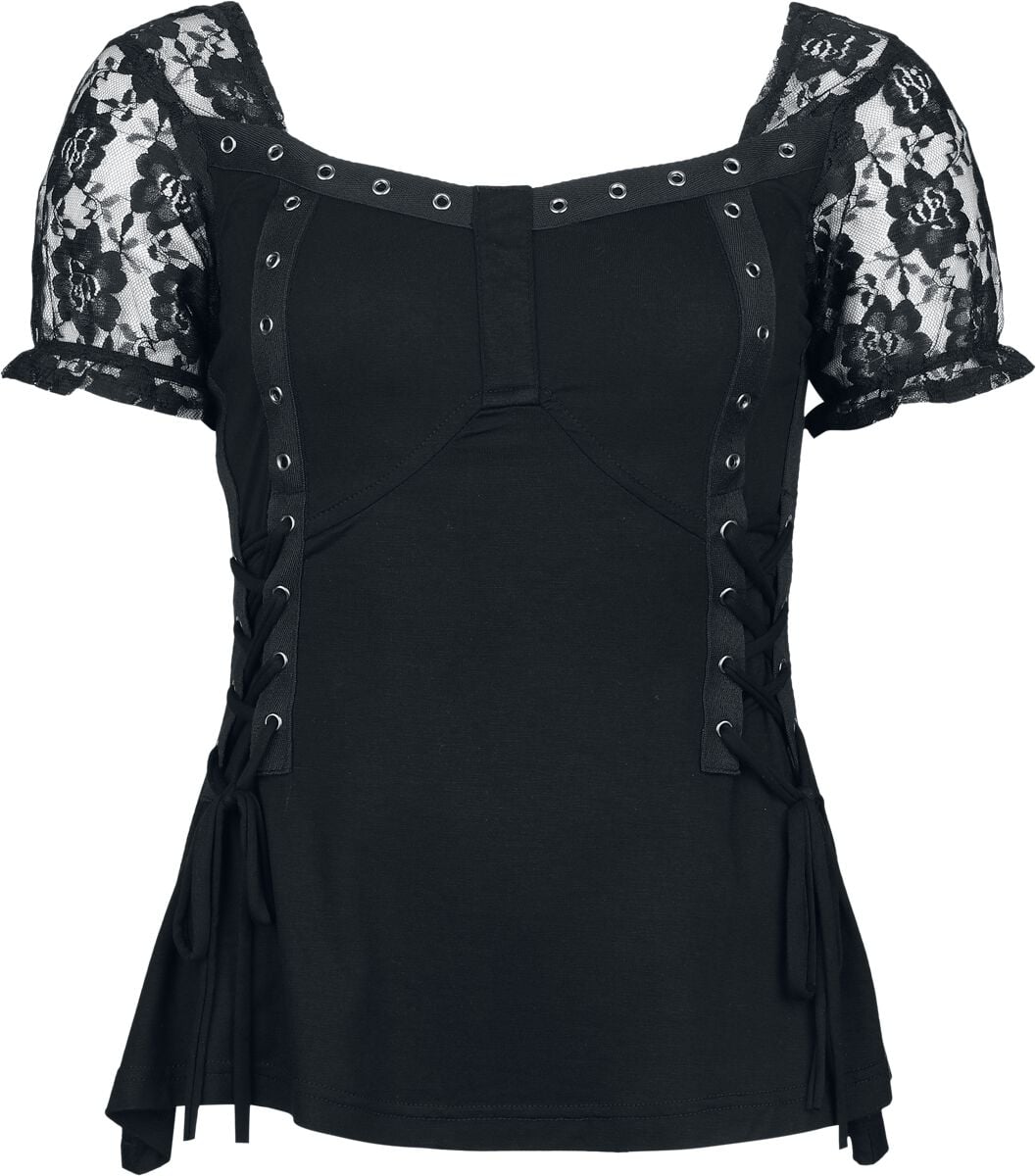 T-Shirt Manches courtes Gothic de Gothicana by EMP - S à L - pour Femme - noir - Gothicana by EMP