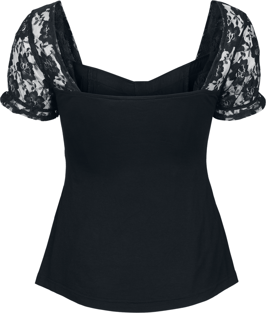 T-Shirt Manches courtes Gothic de Gothicana by EMP - S à XXL - pour Femme - noir - Gothicana by EMP - View 2