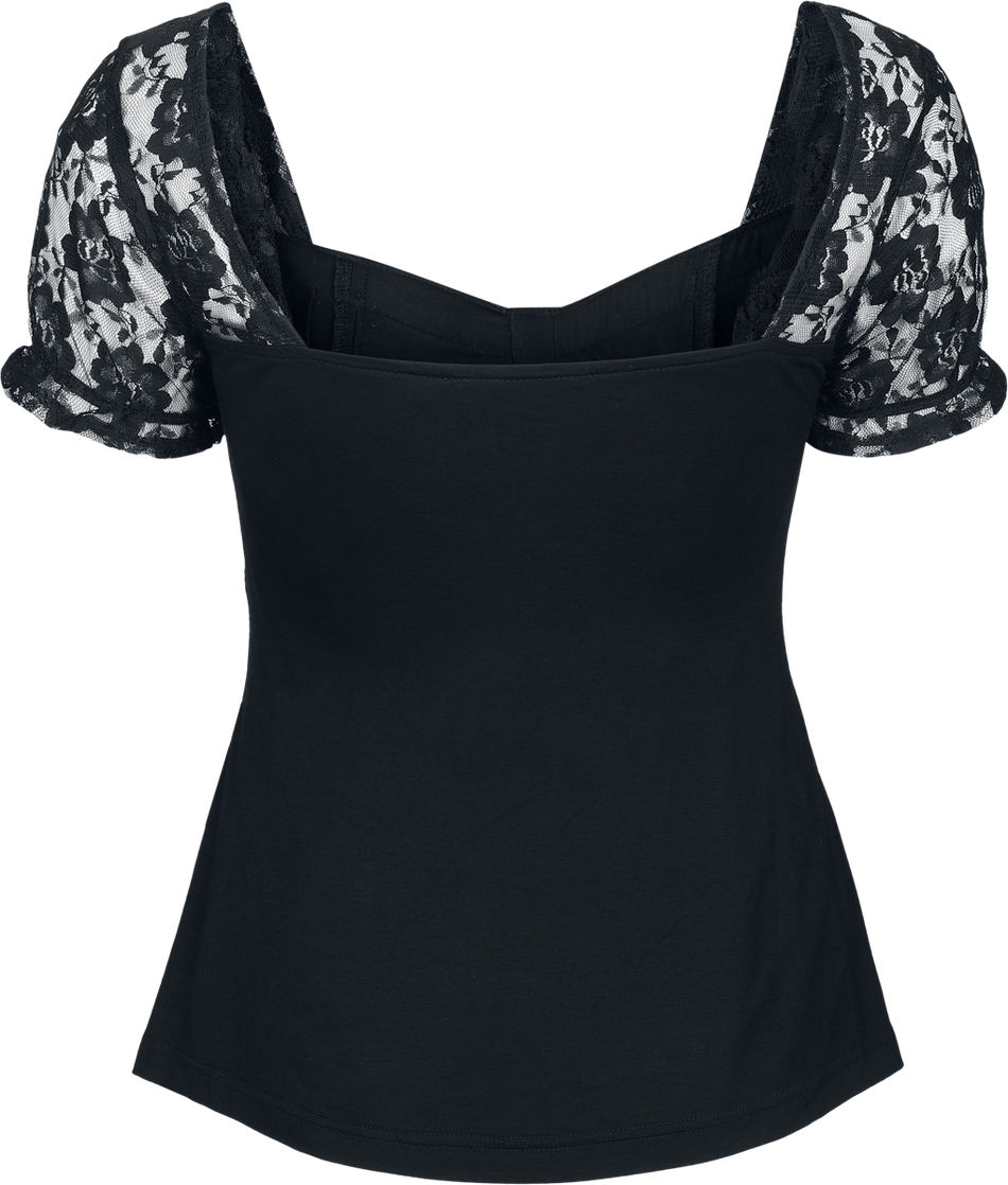 T-Shirt Manches courtes Gothic de Gothicana by EMP - S à XXL - pour Femme - noir - Gothicana by EMP - View 2