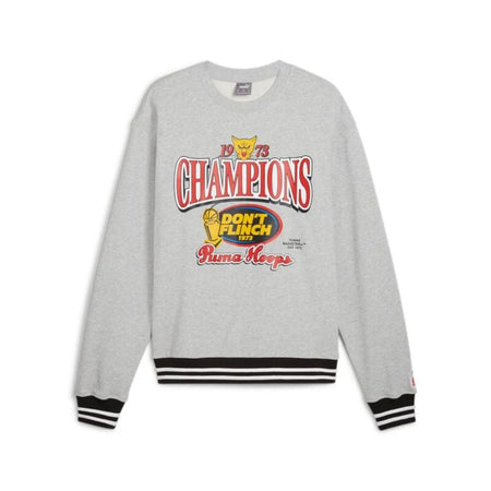 Sweat-shirt  de Puma - Puma Champs Crew - Sweat - S à XXL - pour Homme - gris chiné - Puma