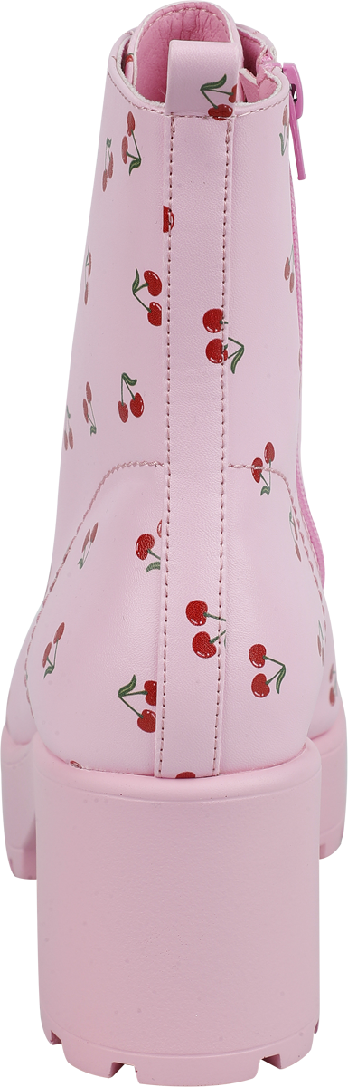 Bottes Rockabilly de KOI - Cherry Passion Platform Boots - EU36 à EU40 - pour Femme - rose - KOI - View 2