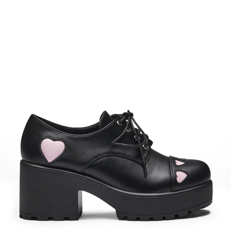 Talons hauts Rockabilly de KOI - Tennin Heart Shoes - EU36 à EU38 - pour Femme - noir/rose - KOI - View 2
