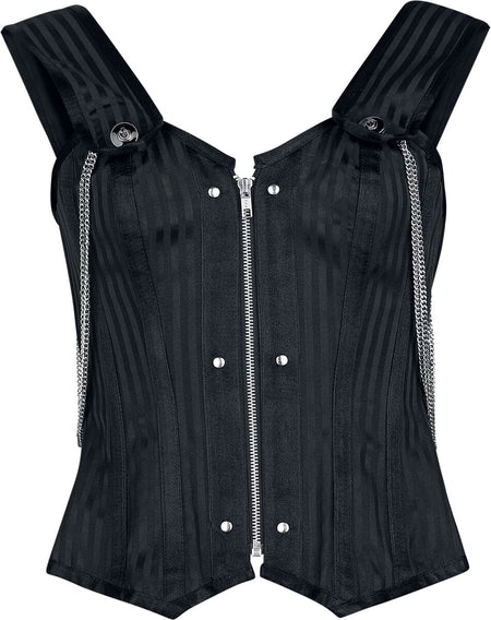 Corset Gothic de Gothicana by EMP - S à XL - pour Femme - noir - Gothicana by EMP