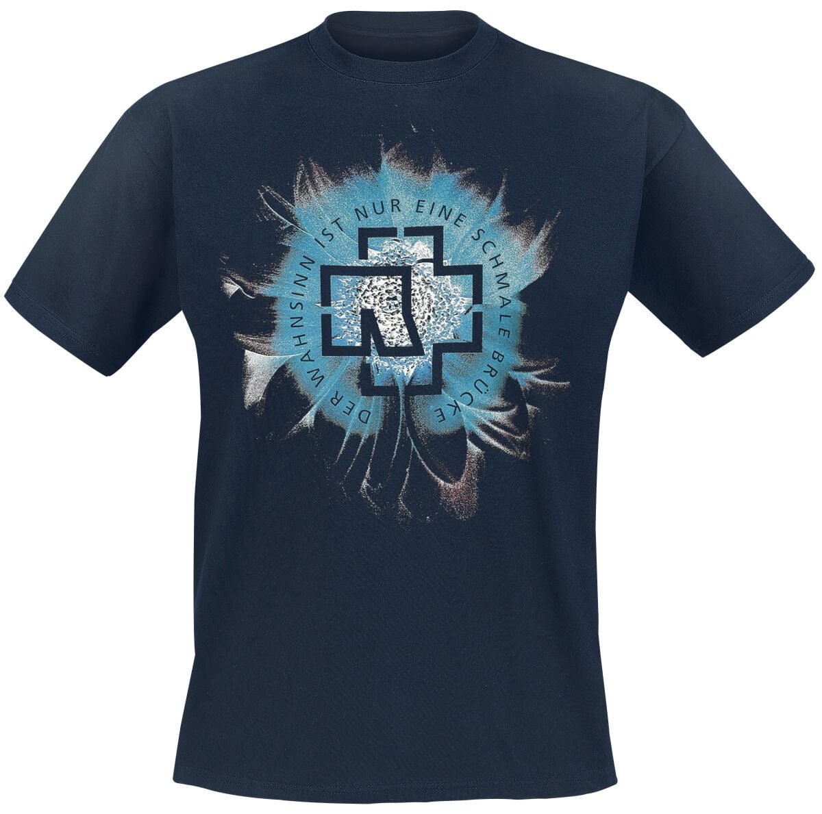 T-Shirt Manches courtes  de Rammstein - Wahnsinn - S à 3XL - pour Homme - marine - Rammstein