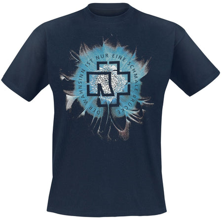 T-Shirt Manches courtes  de Rammstein - Wahnsinn - S à 3XL - pour Homme - marine - Rammstein