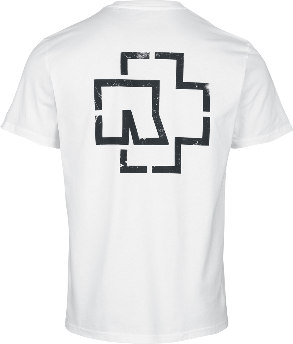 T-Shirt Manches courtes  de Rammstein - Schwarzer Balken - S à 5XL - pour Homme - blanc - Rammstein - View 2