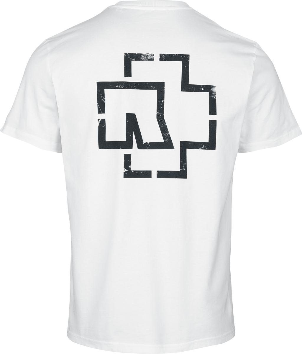 T-Shirt Manches courtes  de Rammstein - Schwarzer Balken - S à 5XL - pour Homme - blanc - Rammstein - View 2