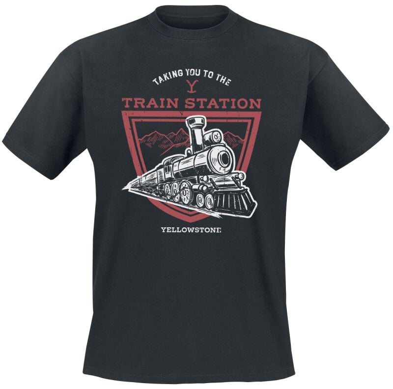 T-Shirt Manches courtes  de Yellowstone - Taking You To The Train Station - S à XXL - pour Homme - noir - Yellowstone
