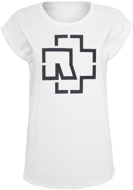 T-Shirt Manches courtes  de Rammstein - Logo - S à XXL - pour Femme - blanc - Rammstein