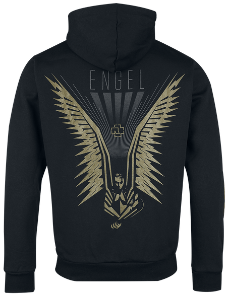 Sweat-shirt zippé à capuche  de Rammstein - Wings - S à 3XL - pour Homme - noir - Rammstein - View 2