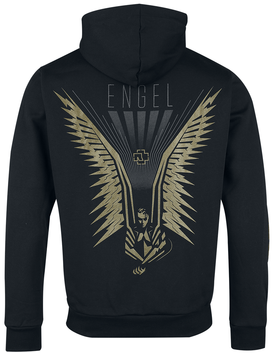 Sweat-shirt zippé à capuche  de Rammstein - Wings - S à 3XL - pour Homme - noir - Rammstein - View 2