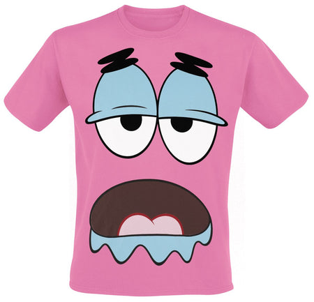 T-Shirt Manches courtes  de Bob L'Éponge - Patrick Big Face - S à XXL - pour Homme - rose - Bob L'Éponge