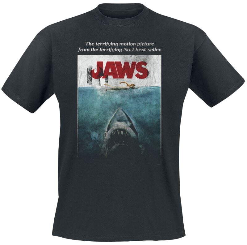 T-Shirt Manches courtes  de Jaws - JAWS Washed Poster - S à XXL - pour Homme - noir - Jaws