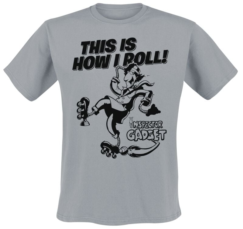 T-Shirt Manches courtes  de Inspecteur Gadget - This Is How I Roll - L à XXL - pour Homme - gris - Inspecteur Gadget