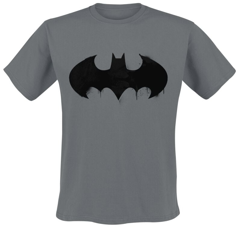 T-Shirt Manches courtes  de Batman - Logo Encre - S à XXL - pour Homme - gris foncé - Batman
