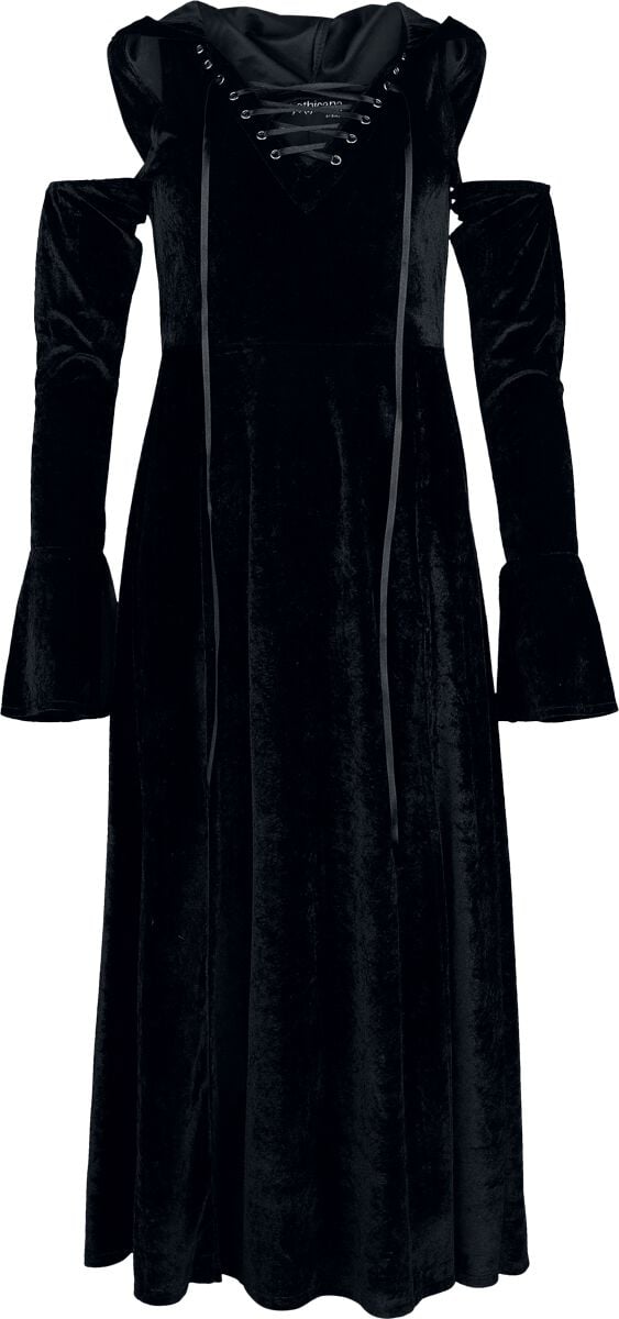 Robe longue Gothic de Gothicana by EMP - Robe à Capuche - S à XXL - pour Femme - noir - Gothicana by EMP