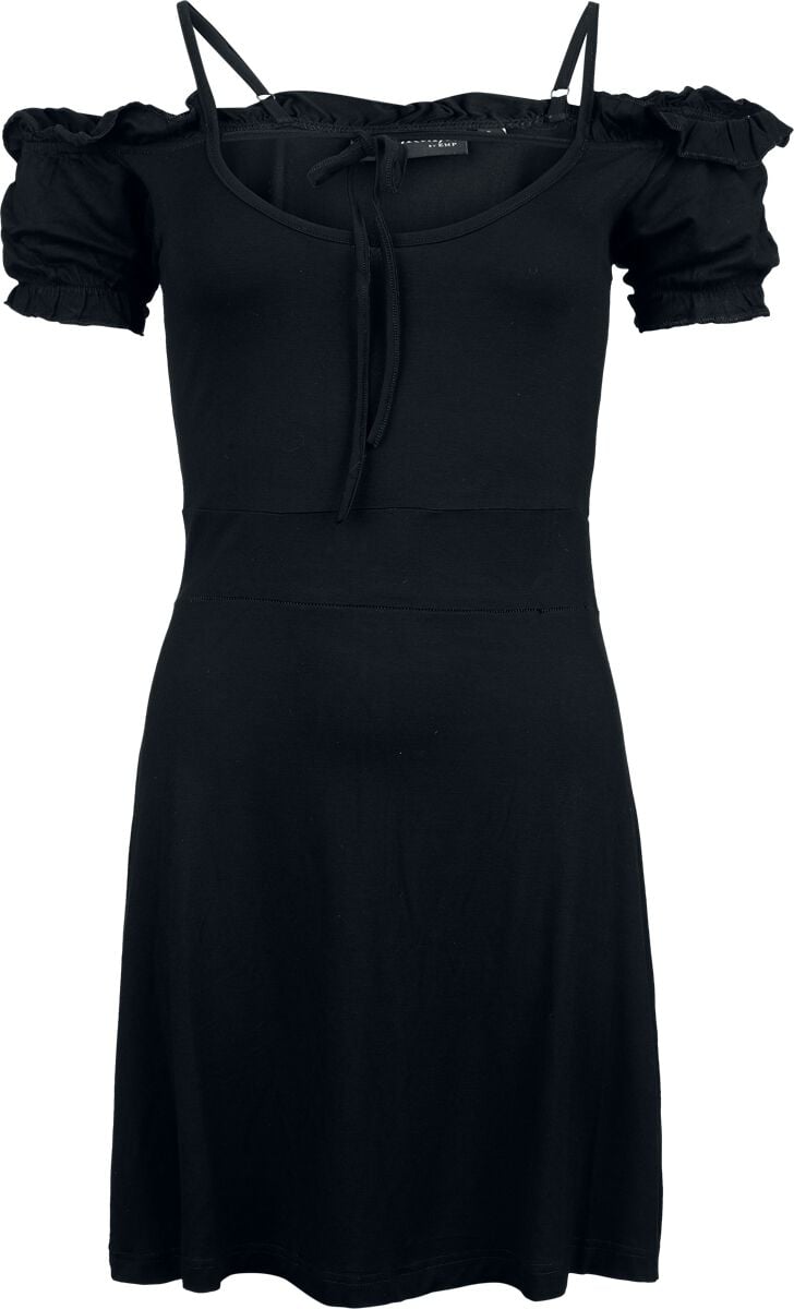 Robe courte Gothic de Gothicana by EMP - Robe Épaules Découvertes - S à XXL - pour Femme - noir - Gothicana by EMP