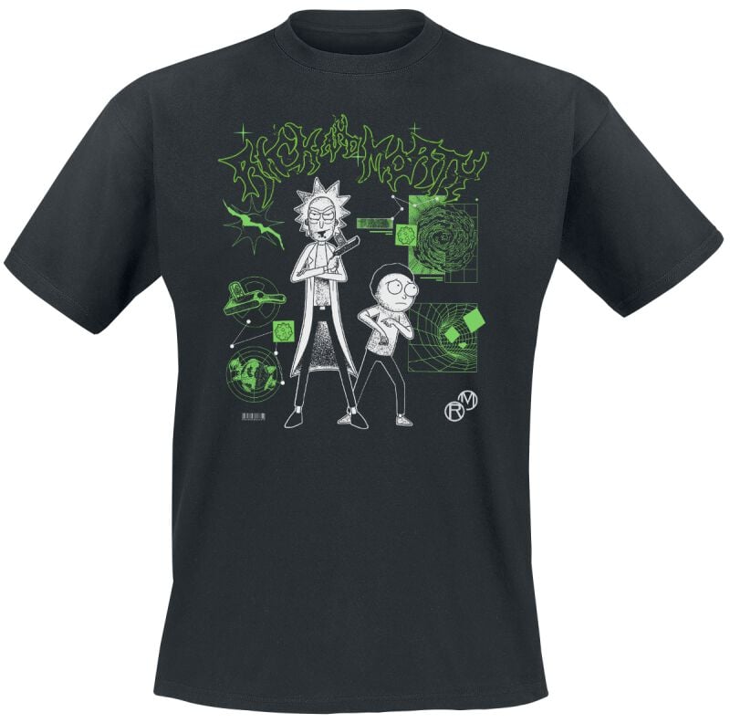 T-Shirt Manches courtes  de Rick & Morty - Rick & Morty LAB - S à XXL - pour Homme - noir - Rick & Morty