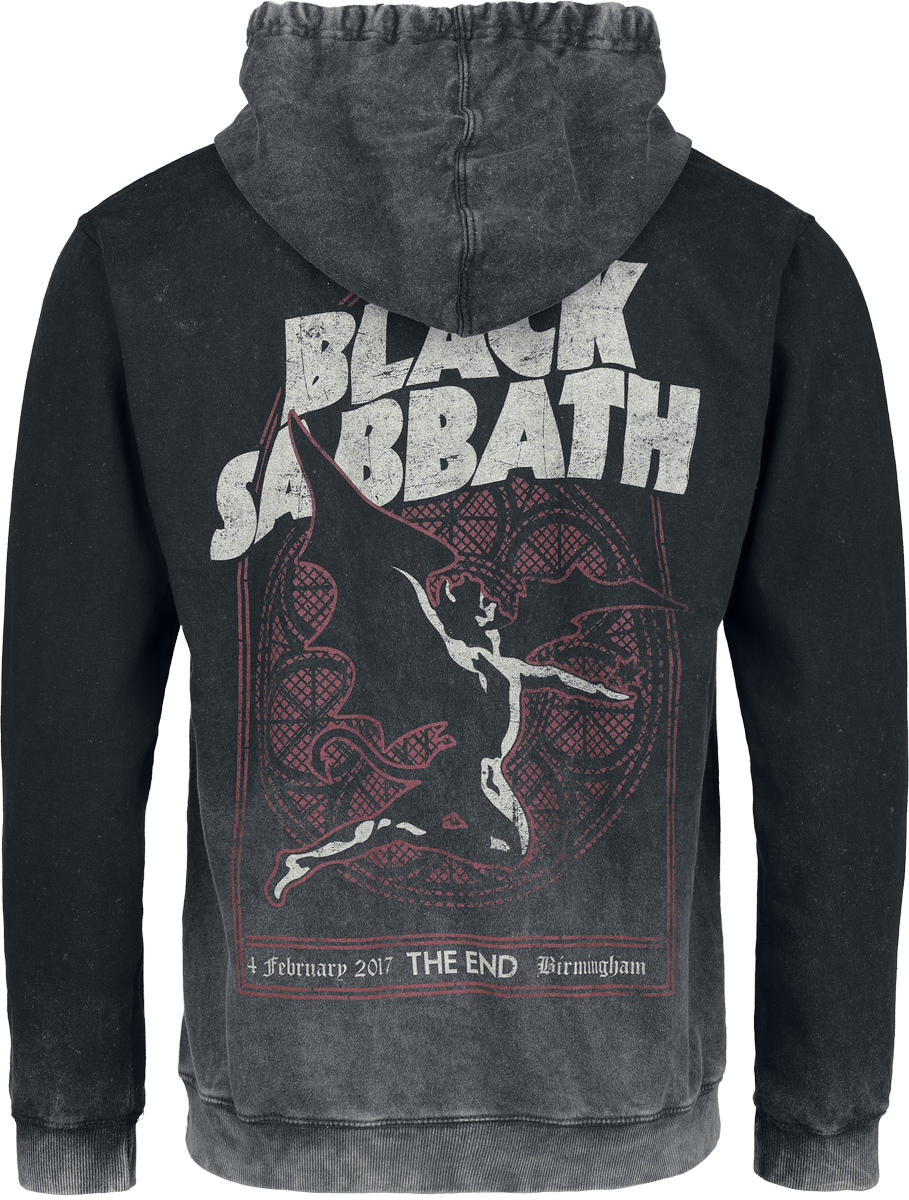 Sweat-shirt à capuche  de Black Sabbath - The End - M - pour Homme - anthracite - Black Sabbath - View 2