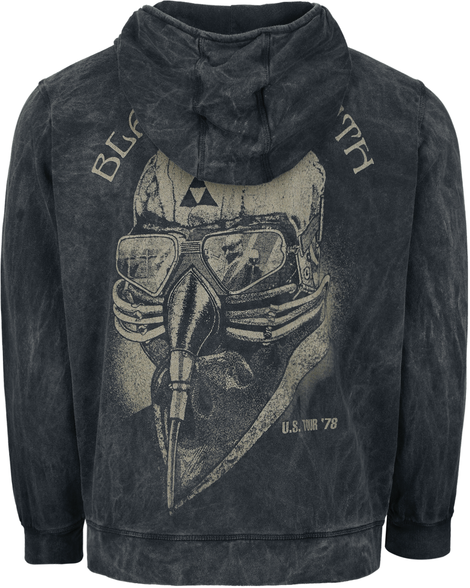 Sweat-shirt zippé à capuche  de Black Sabbath - US Tour 78 - S à XXL - pour Homme - anthracite - Black Sabbath - View 2