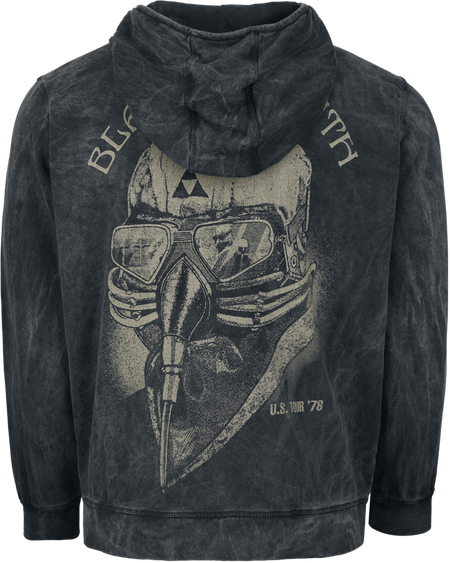 Sweat-shirt zippé à capuche  de Black Sabbath - US Tour 78 - S à XXL - pour Homme - anthracite - Black Sabbath - View 2
