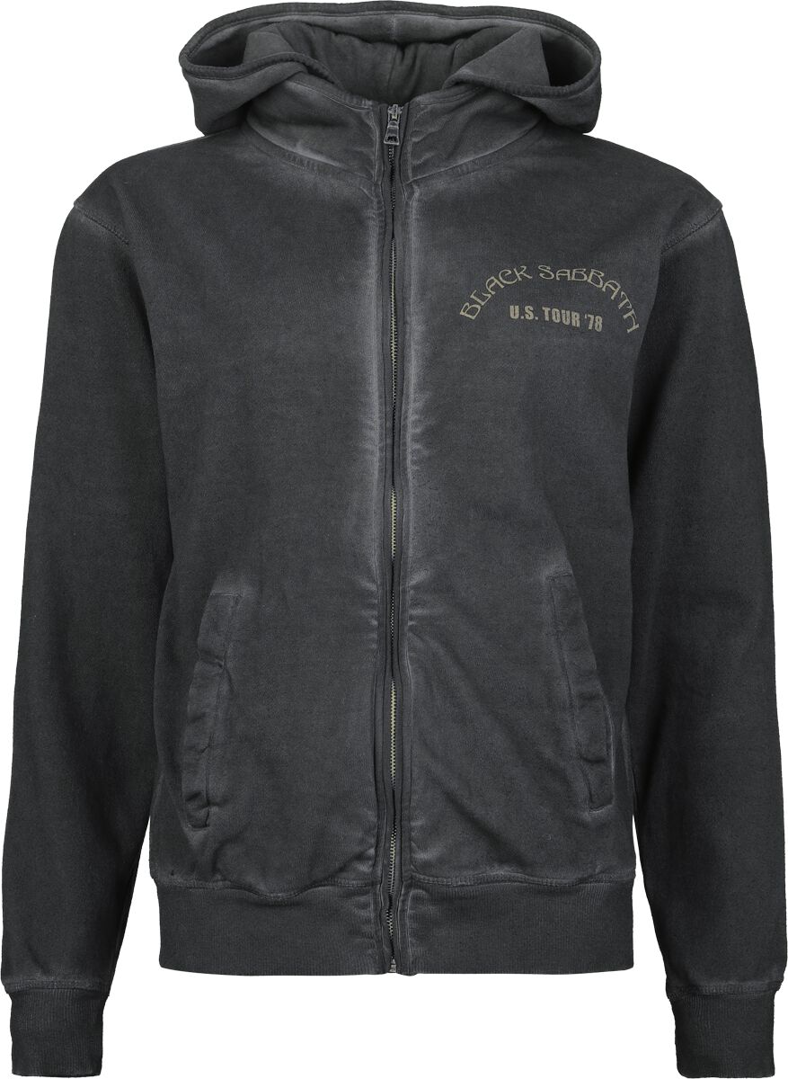 Sweat-shirt zippé à capuche  de Black Sabbath - US Tour 78 - S à XXL - pour Femme - anthracite - Black Sabbath
