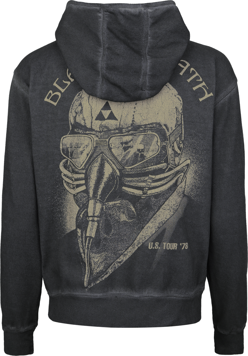 Sweat-shirt zippé à capuche  de Black Sabbath - US Tour 78 - S à XXL - pour Femme - anthracite - Black Sabbath - View 2