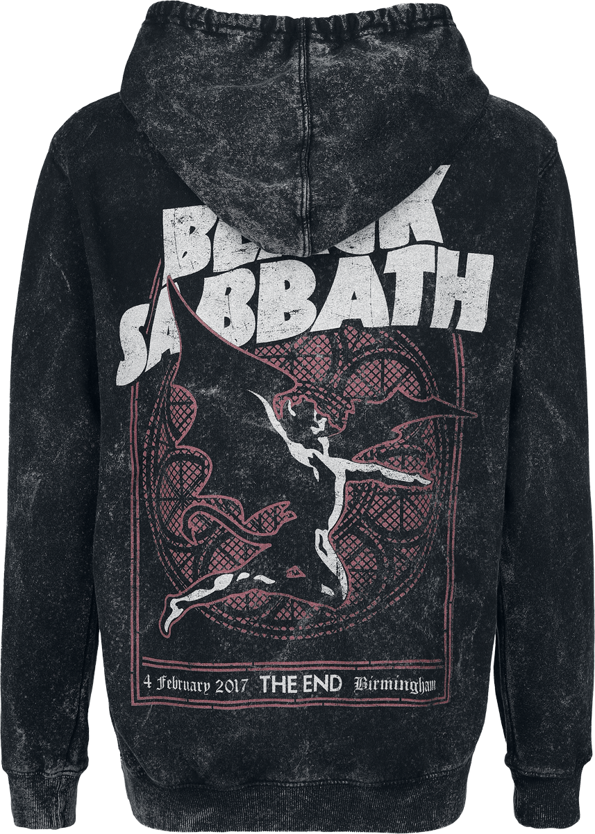 Sweat-shirt à capuche  de Black Sabbath - The End - S à L - pour Femme - anthracite - Black Sabbath - View 2