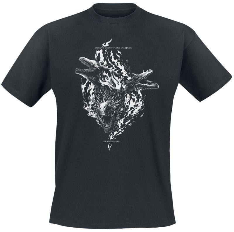 T-Shirt Manches courtes  de Game Of Thrones - House Of The Dragon - Dreams Didn't Make Us Kings - XL - pour Homme - noir - Game Of Thrones