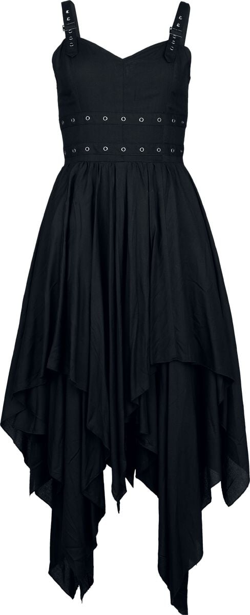 Robe mi-longue Gothic de Gothicana by EMP - Robe - S à XXL - pour Femme - noir - Gothicana by EMP
