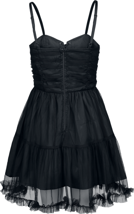 Robe courte Gothic de Gothicana by EMP - Robe en Mesh avec Dentelle - S à XL - pour Femme - noir - Gothicana by EMP - View 2