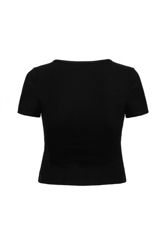 T-Shirt Manches courtes Rockabilly de Hell Bunny - Kocho Top - M à L - pour Femme - noir - hell bunny - View 2